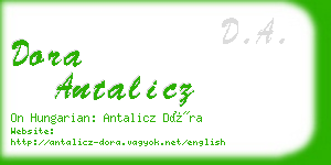 dora antalicz business card